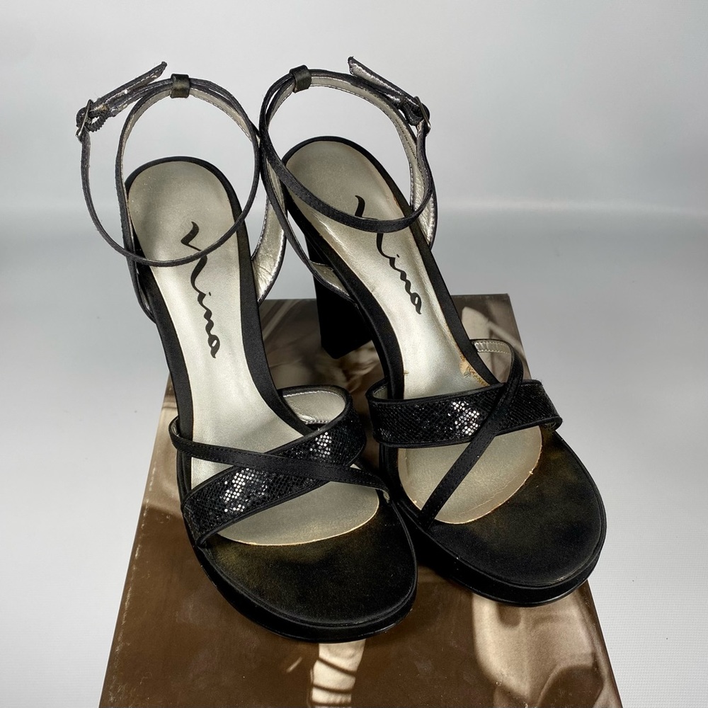Nina Block-Heel Platform Dress Sandal Size 6m